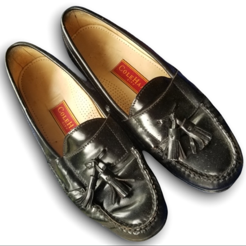 Cole Haan Black Loafer with Tassels Men's 10